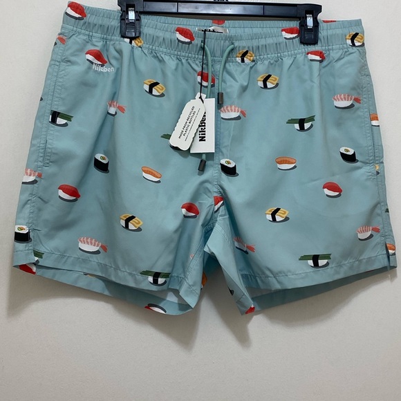 NWT NIKBEN JIRO Swim Shorts 1003- Green Size Large. - Picture 7 of 10